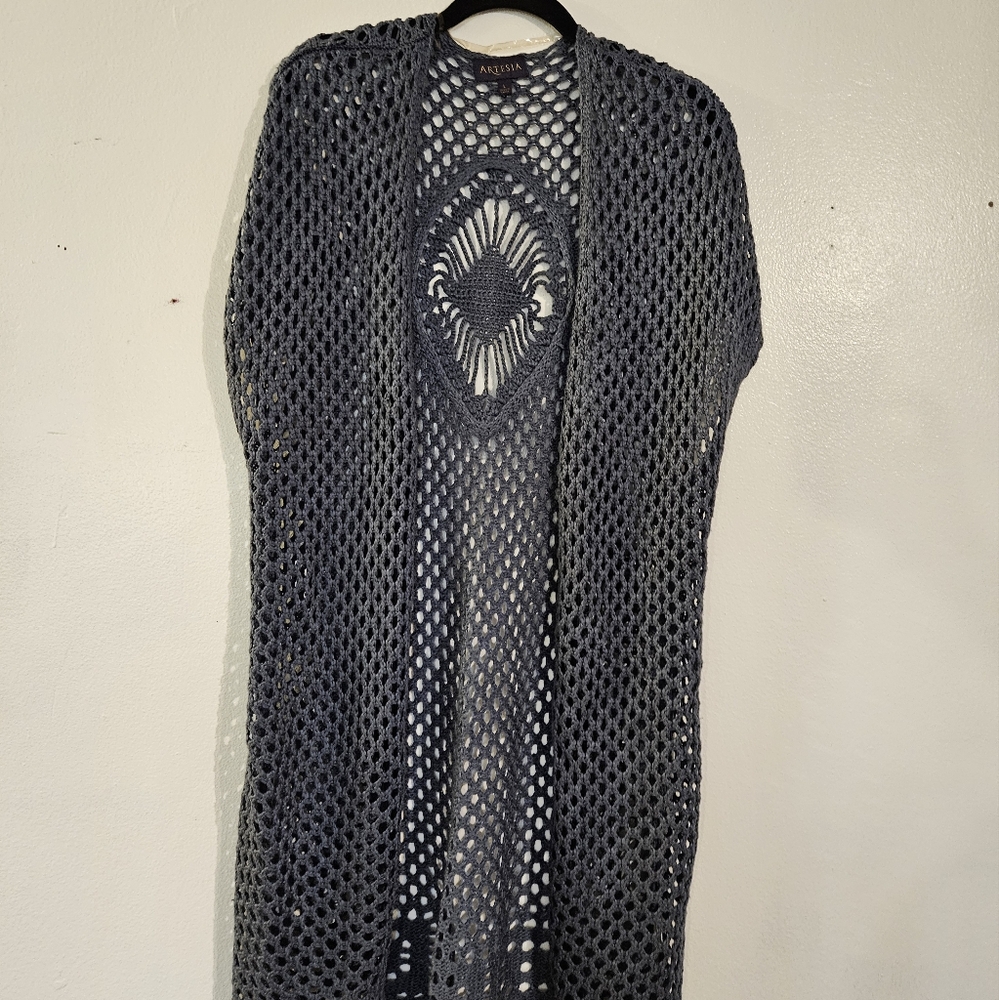 Knitted embroidery sweater Kimono
